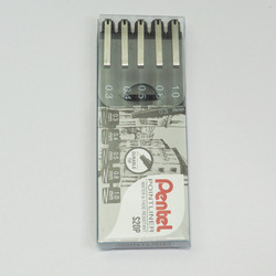 Pentel S20P Pointliner 1.0mm 0.8mm 0.5mm 0.4mm 0.3mm Tip Black Calligraphy 5 Pen Set